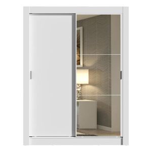 Closet Madesa 2 puertas con 1 espejo 2 cajones blanco dallas