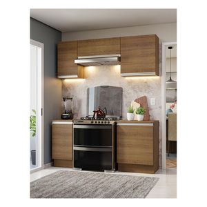 Cocina compacta Madesa 180cm marron glamy 12