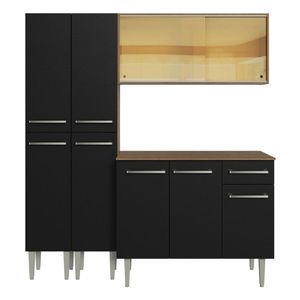 Cocina compacta Madesa 169cm marron negro emilly 09