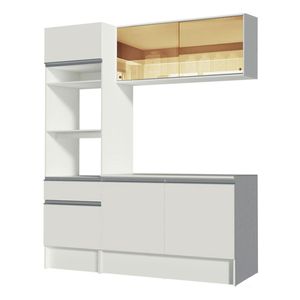 Cocina compacta Madesa 180cm blanco diamante