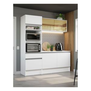 Cocina compacta Madesa 180cm blanco diamante