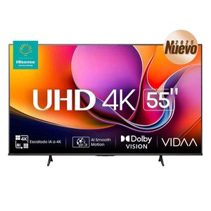 Pantalla Hisense smart tv 55p negro 55a65nv