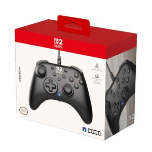 Control alámbrico Hori para nintendo switch 2 negro nsx-005u