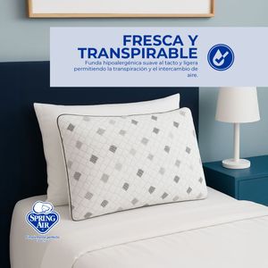Almohada Luxe-Carbón Spring Air Memory Foam Firmeza Media