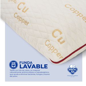 Almohada Bio Copper Spring Air Memory Foam Firmeza Media