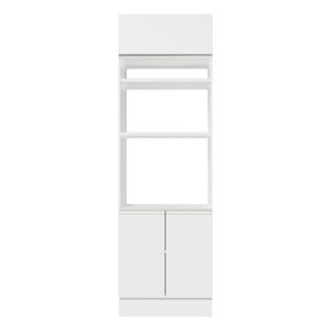 Mueble de cocina para horno Madesa 70cm 3 puertas blanco glamy