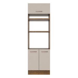Mueble de cocina para horno Madesa 70cm 3 puertas marron crema agata