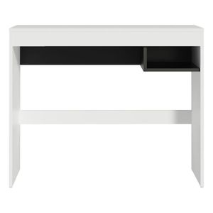 Escritorio Madesa con encimera  y 1 nicho blanco negro rubi