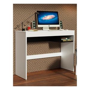 Escritorio Madesa con encimera  y 1 nicho blanco negro rubi