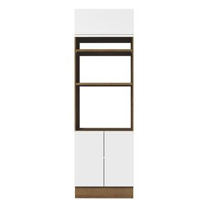 Mueble de cocina para horno Madesa 70cm 3 puertas marron blanco glamy