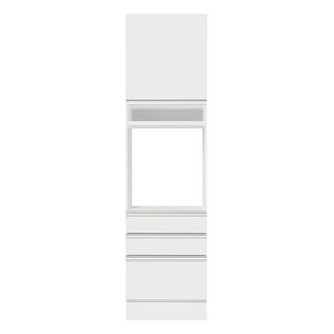 Mueble de cocina para horno Madesa 60cm 1 puerta y 3 cajones blanco glamy