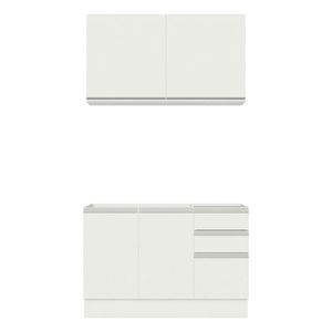 Cocina compacta Madesa 120cm blanco glamy 03