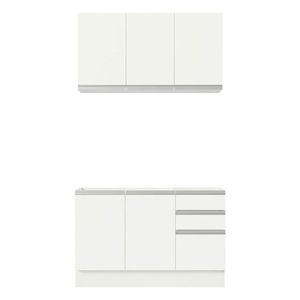 Cocina compacta Madesa 120cm con fregadero blanco glamy 04