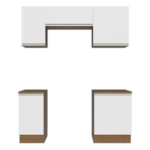 Cocina compacta Madesa 180cm marron blanco glamy 12