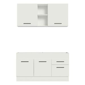 Cocina compacta Madesa 150cm blanco agata 02