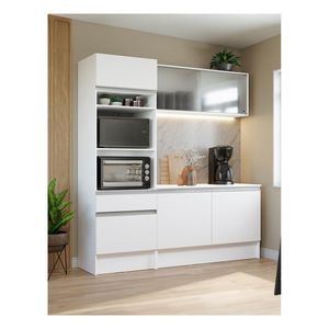 Cocina compacta Madesa 180cm blanco topazio