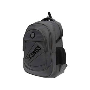 Mochila backpack Kswiss escolar gris stormoxf