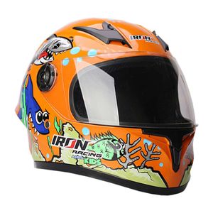 Casco integral Iron Racing naranja infantil  cas-7101-1983