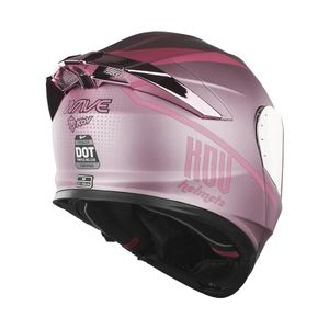 Casco abatible Kov extragrande rosa waves