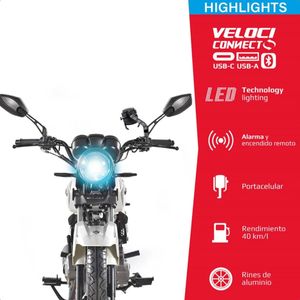 Motocicleta de trabajo Veloci plateado drako rt 200 200 CC 2026