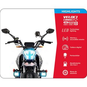 Motocicleta doble proposito Veloci gris snake 250 250 CC 2026