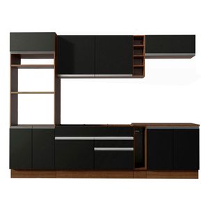 Cocina integral Madesa 290cm marrón negro vicenza 02