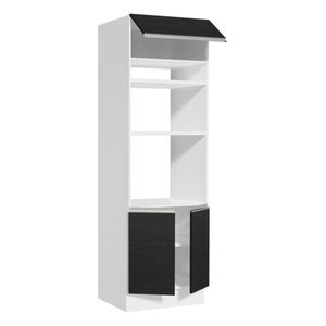 Mueble para horno Madesa 70cm 3 puertas blanco negro glamy