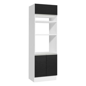 Mueble para horno Madesa 70cm 3 puertas blanco negro glamy