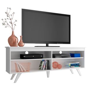 Mueble mesa para tv Madesa 4 espacios hasta 65 blanco 6991cf