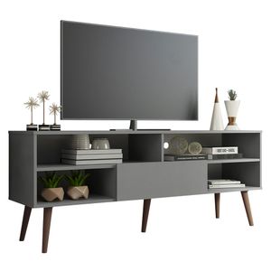 Mueble mesa para tv Madesa 4 espacios hasta 65 negro 6004cf