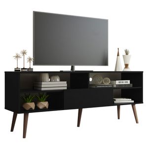 Mueble mesa para tv Madesa con pies hasta 65 negro 6004cf