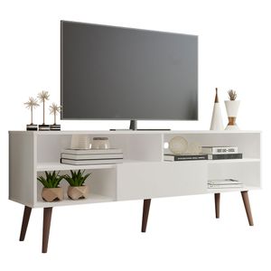 Mueble mesa para tv Madesa con pies hasta 65 blanco 6004cf