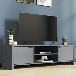 Mueble mesa para tv Madesa 2 puertas hasta 65 gris 6918cf