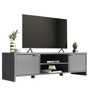 Mueble mesa para tv Madesa 2 puertas hasta 65 gris 6918cf