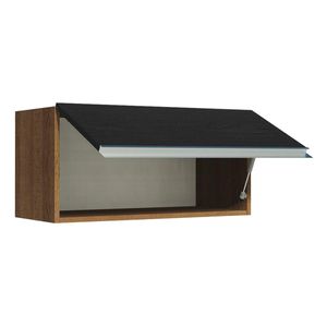 Gabinete superior Madesa 70cm 1 puerta abatible marrón negro glamy