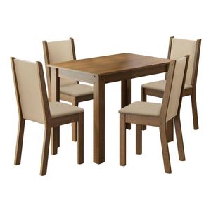 Juego de comedor Madesa con 4 sillas mc cíntia