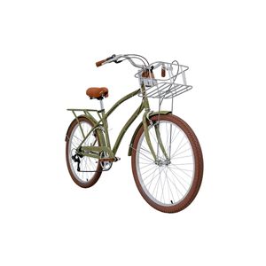 Bicicleta Veloci Amsterdam City Rodada 26 Verde Urbana