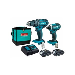 Kit de rotomartillo inalámbrico y atornillador de impacto inalámbrico aqua Makita dlx2131sy