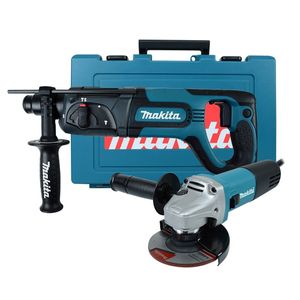Combo martillo rotatorio combinado y esmeriladora angular hr2475x4 Makita