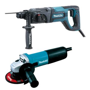Combo martillo rotatorio combinado y esmeriladora angular hr2475x4 Makita