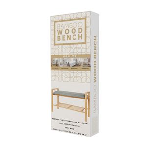 Banco de madera Kole Imports gris ca938