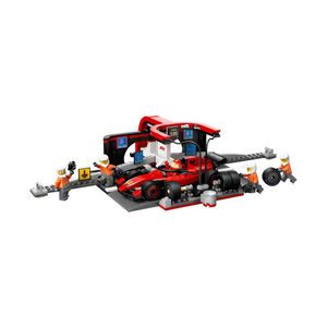 Armable Lego parada en boxes de f1 y equipo de mecánicos 60443