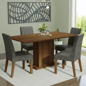 Juego de comedor Madesa con 4 sillas mg keila