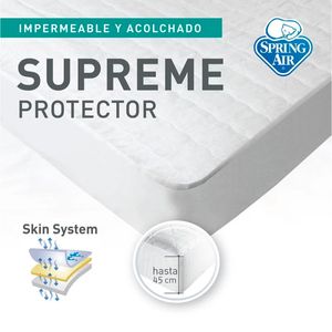 Protector de colchón Spring Air individual blanco