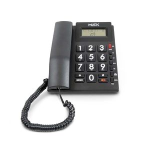 Teléfono alámbrico Misik negro mt862