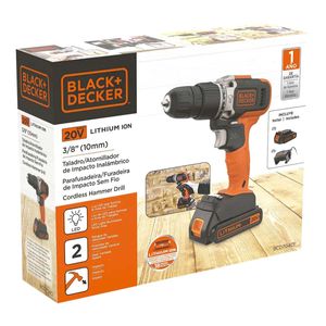 Taladro rotomartillo inalámbrico Black and Decker 20v bcd704c1-b3