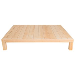 Base queen Muebles Brimo natural wood base