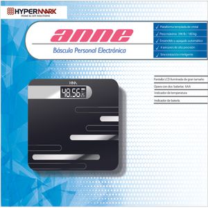 Bascúla Digital corporal Hypermark 180kg negro anne