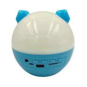 Lámpara con bocina integrada Gadgets & Fun luces rgb cerdito azul