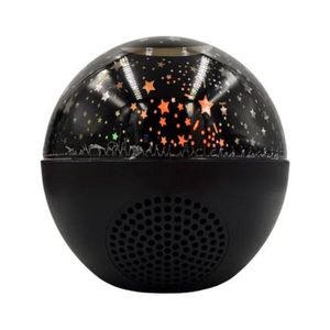 Lámpara proyector de estrellas Gadgets & Fun con bocina integrada negro